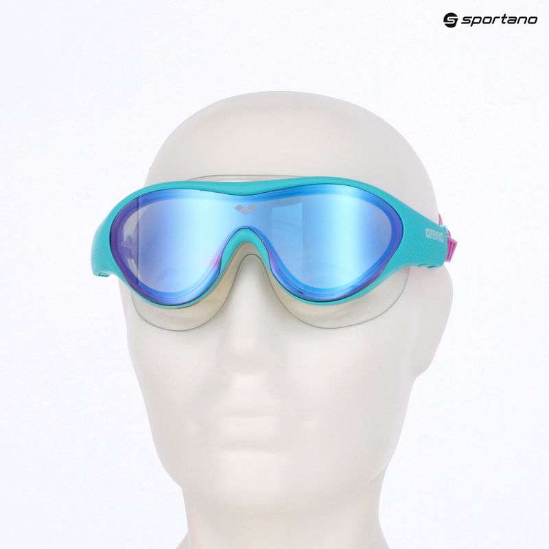 Occhialini da nuoto per bambini arena The One Mirror Jr blu/acqua/viola 9