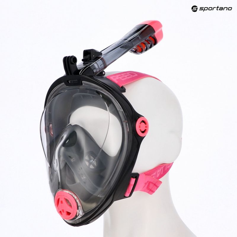 AQUA-SPEED Spectra 2.0 maschera integrale per snorkeling nero/rosa 7