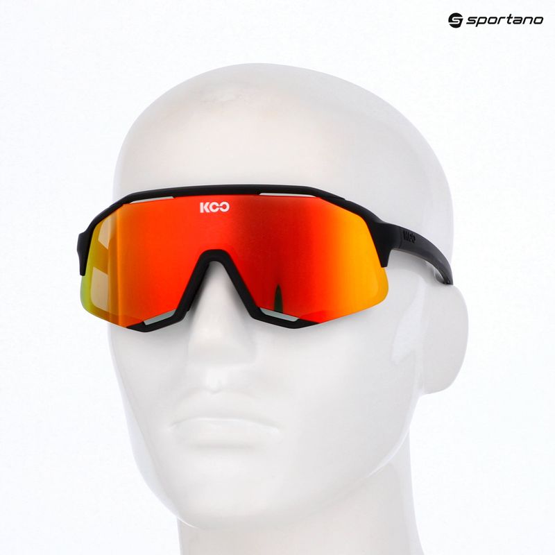 Occhiali da sole Koo Demos nero opaco/rosso specchiato 9