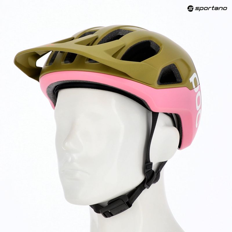 Casco da ciclismo POC Cularis olivine green matt/thulite pink matt 15