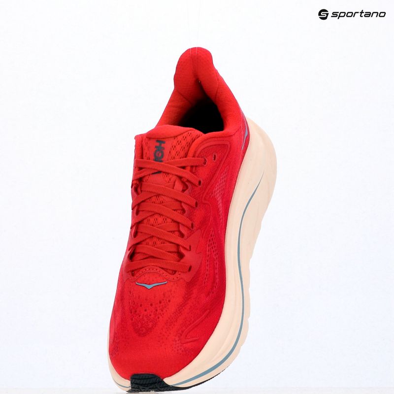 Scarpe da corsa uomo Hoka Clifton 10 vermillion/varsity navy 10