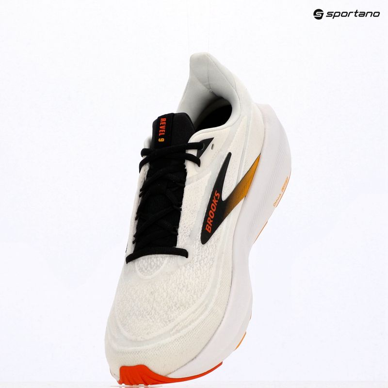 Scarpe da corsa uomo Brooks Revel 9 white/orange/black 7