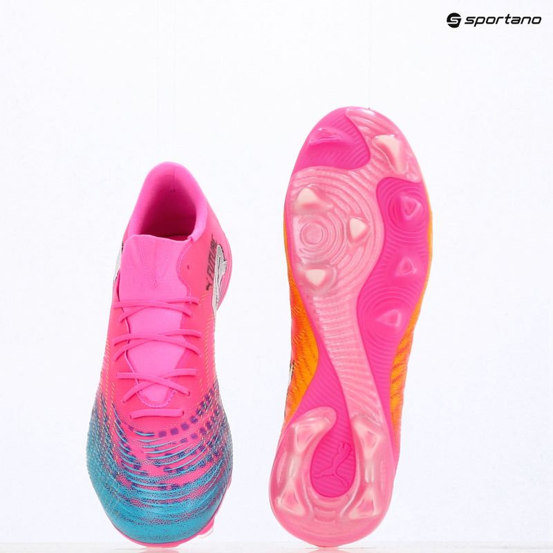 Scarpe da calcio PUMA Future 9 Match Fusion FG/AG poison pink/puma white/sun stream/bright aqua/puma black 16