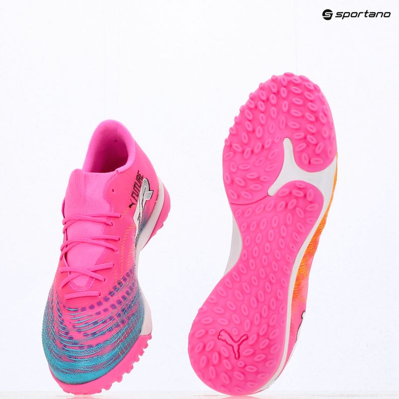 Scarpe da calcio PUMA Future 9 Match Fusion TT poison pink/puma white/sun stream/bright aqua/puma black 14