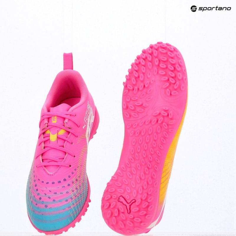 Scarpe da calcio per bambini PUMA Future 9 Play TT poison pink/puma white/sun stream/bright aqua/puma black 17