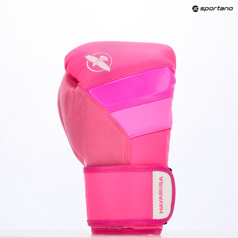 Hayabusa T3 Neon guantoni da boxe rosa neon 8
