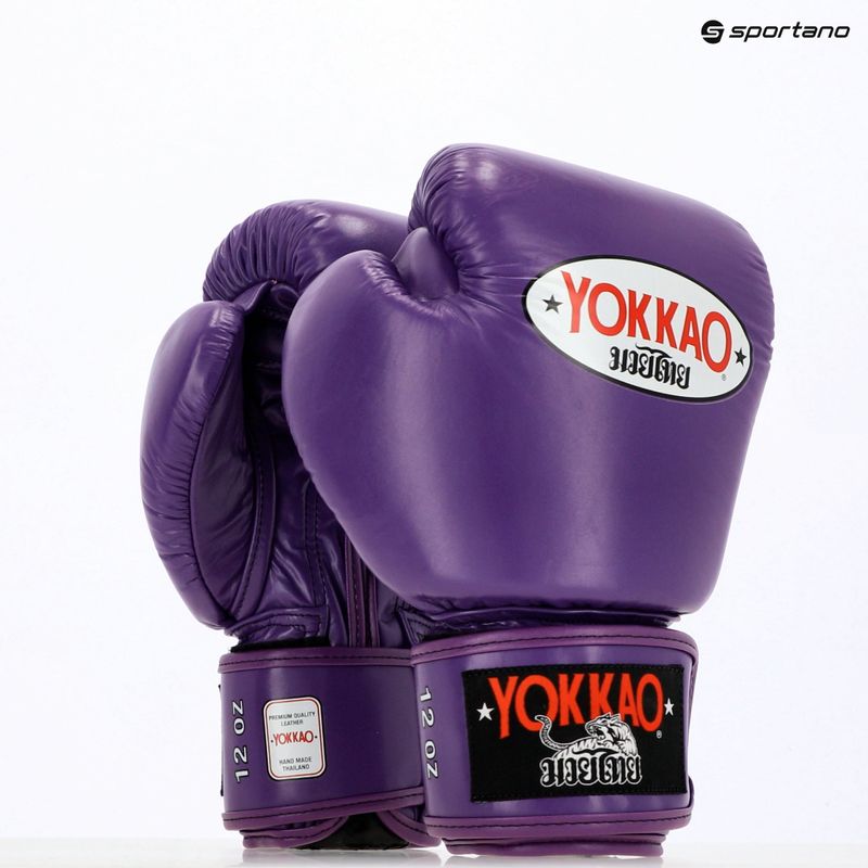 Guanti da boxe da uomo YOKKAO Matrix flash viola 4