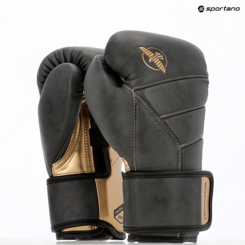 Guantoni da boxe Hayabusa T3 LX Vintage nero/oro 14