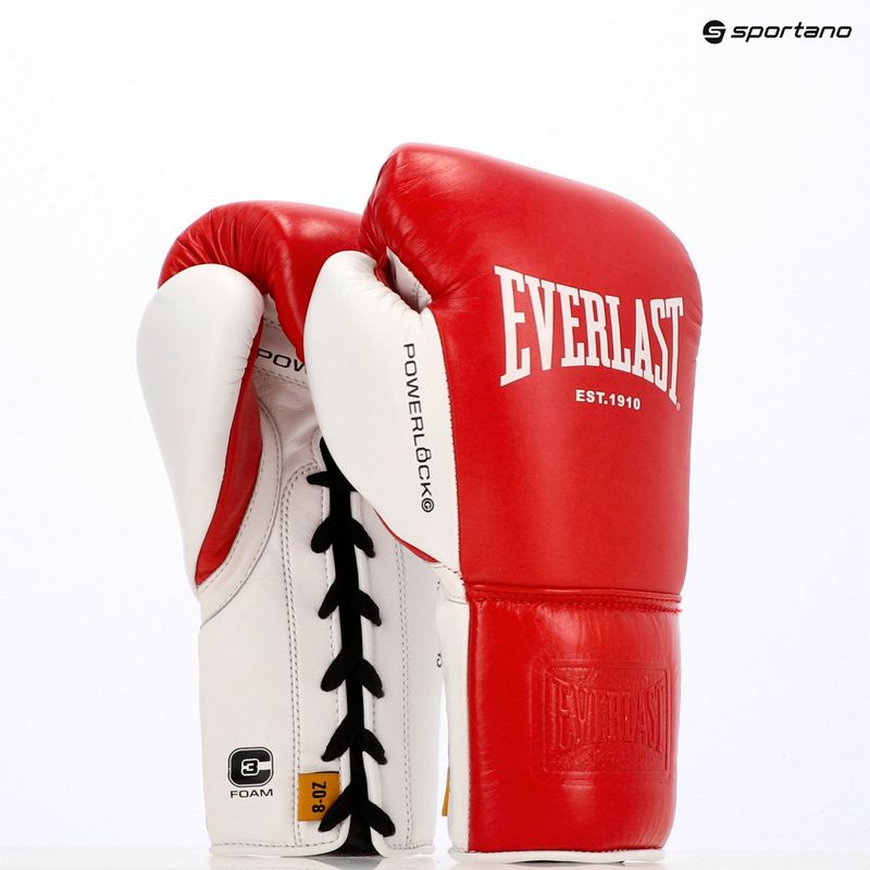 Guantoni da boxe Everlast Powerlock OG Pro Fight red/white 14