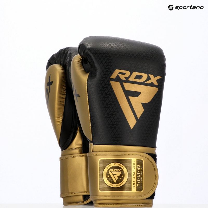 RDX L2 Mark Pro Guantoni da boxe da combattimento con gancio e anello d'oro 12
