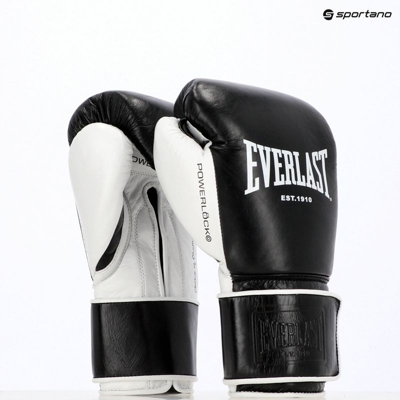 Guantoni da boxe Everlast Powerlock Pro OG H&L black/white 7