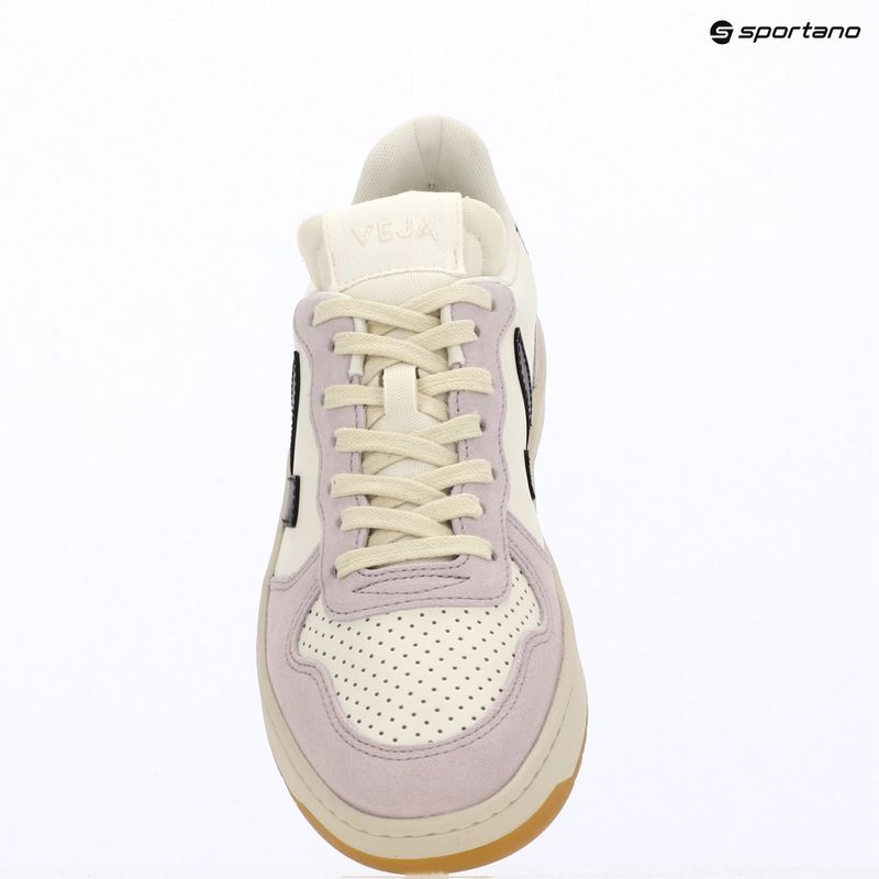 Scarpe da donna VEJA V-10 Prime Leather pure/black/parme 6