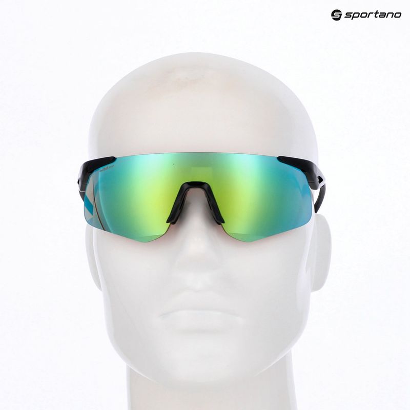Occhiali da sole Red Bull SPECT Mark nero/fumo con specchio verde blu 7