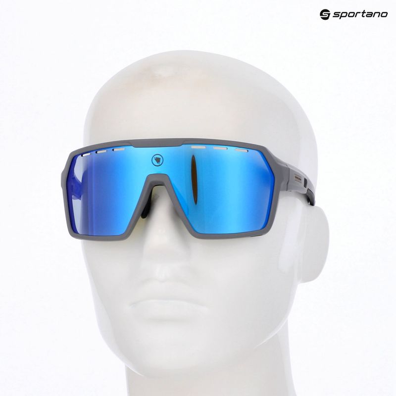 Occhiali da sole Endura Singletrack dreich grigio/blu revo smoke/clear silver flash mirror 8