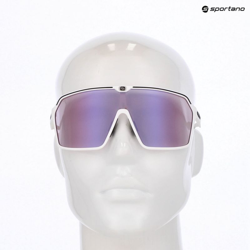 Occhiali da sole Rudy Project Spinshield bianco opaco/impactx fotocromatico 2 laser viola 8