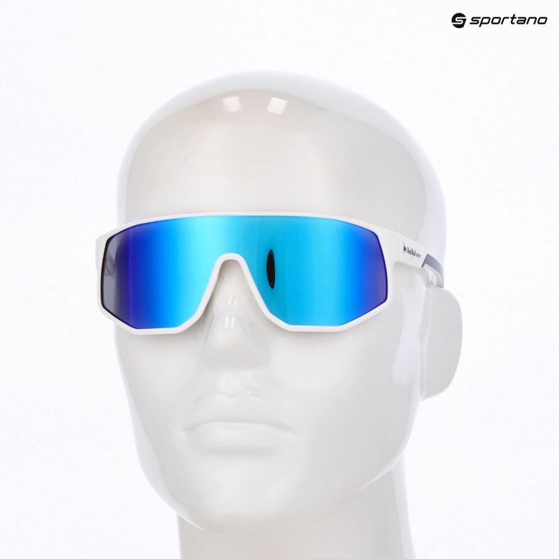 Occhiali da sole Red Bull SPECT Dash bianco/fumo con specchietto blu 6