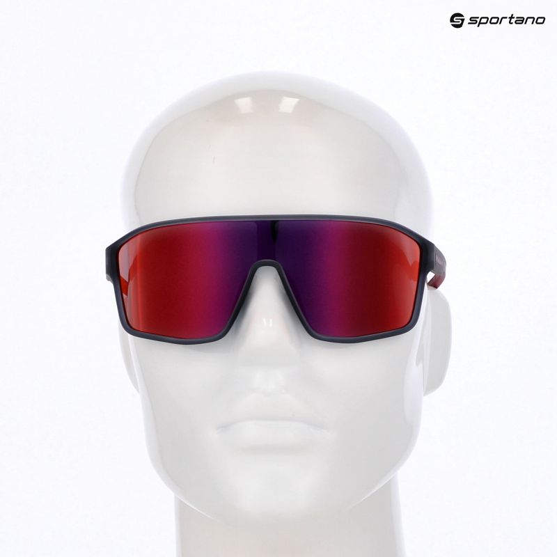 Occhiali da sole Red Bull SPECT Daft grey midnight/smoke with red-purple mirror 7
