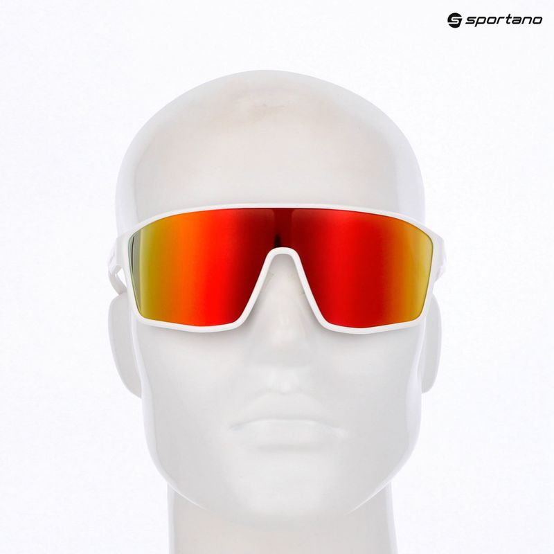 Occhiali da sole Red Bull SPECT Daft bianco/marrone con specchio arancione 4