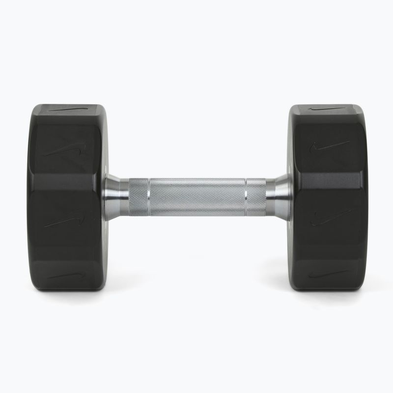 Manubrio cromato Nike Strength Pro Urethane Dumbbell 12 kg black/white 3