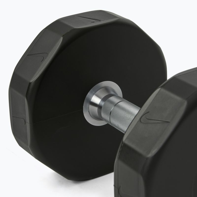 Manubrio cromato Nike Strength Pro Urethane Dumbbell 14 kg black/white 4