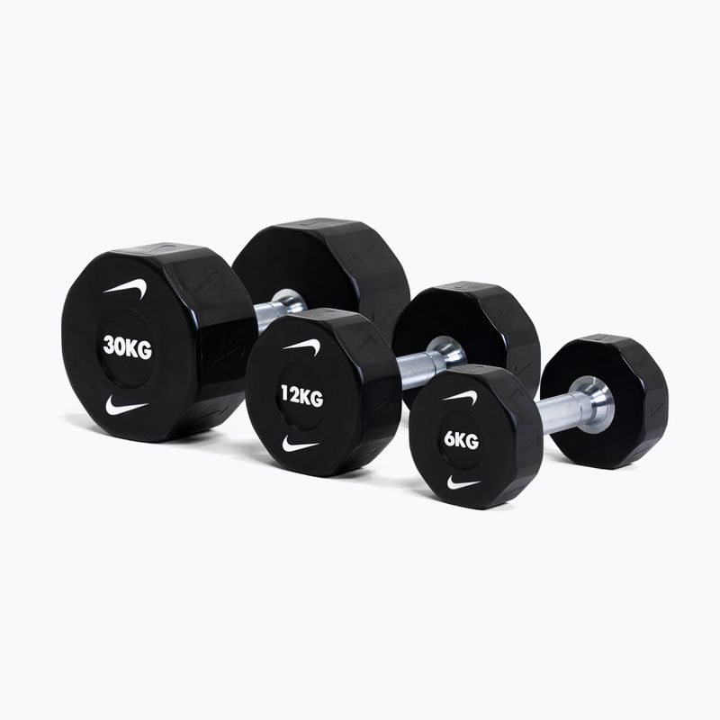Manubrio cromato Nike Strength Pro Urethane Dumbbell 14 kg black/white 5