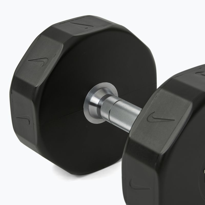 Manubrio cromato Nike Strength Pro Urethane Dumbbell 18 kg black/white 4