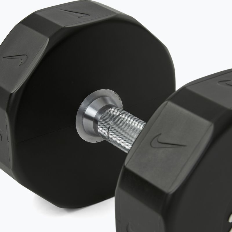 Manubrio cromato Nike Strength Pro Urethane Dumbbell 20 kg black/white 4
