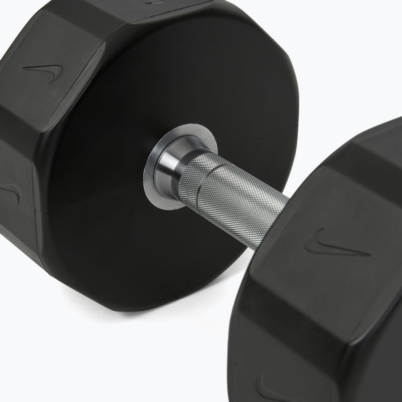 Manubrio cromato Nike Strength Pro Urethane Dumbbell 24 kg black/white 4