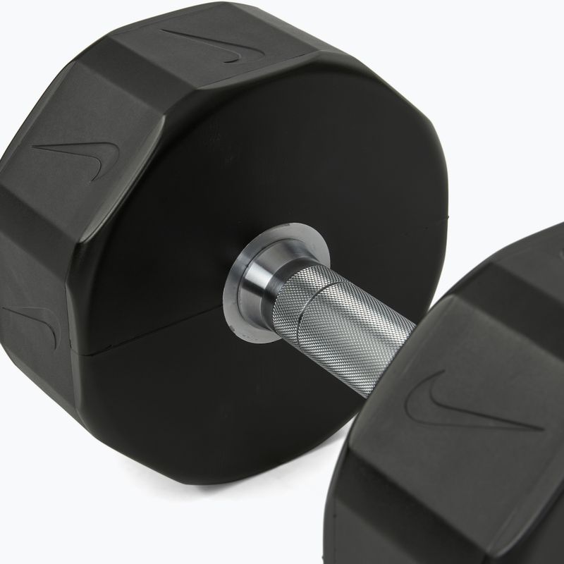 Manubrio cromato Nike Strength Pro Urethane Dumbbell 26 kg black/white 4