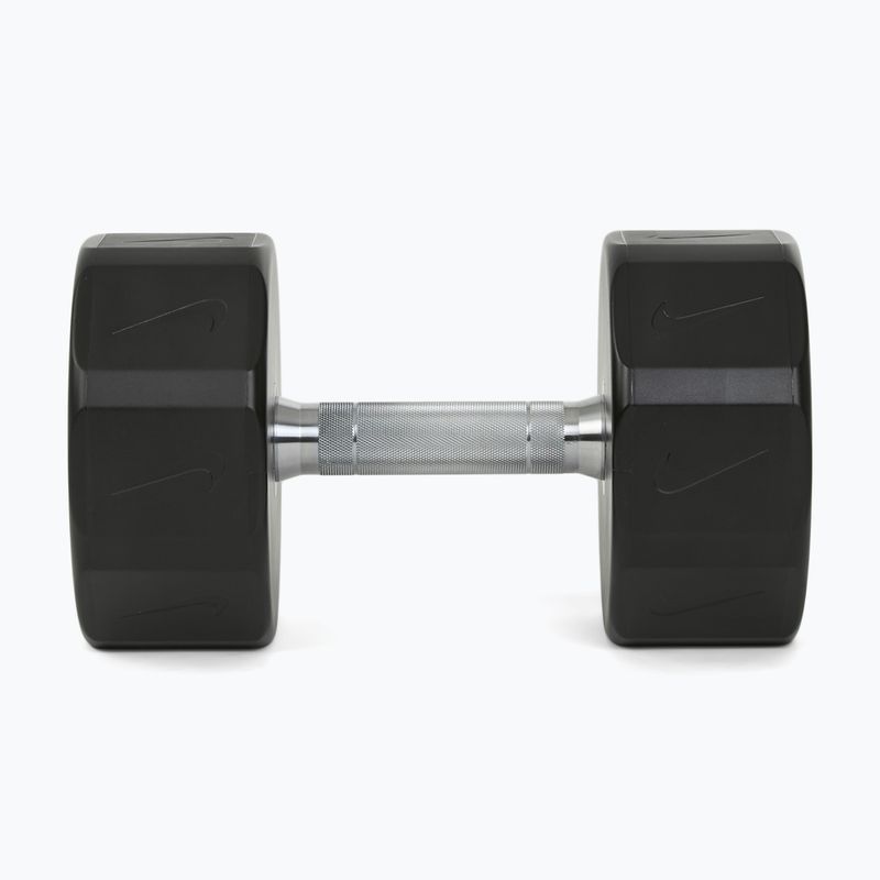 Manubrio cromato Nike Strength Pro Urethane Dumbbell 28 kg black/white 3