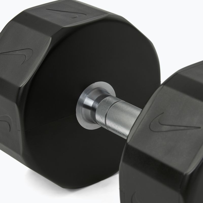 Manubrio cromato Nike Strength Pro Urethane Dumbbell 28 kg black/white 4