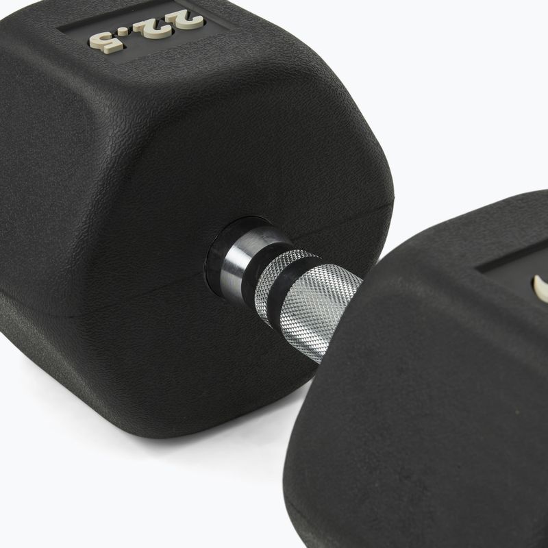 Manubrio gommato Nike Strength Hex Dumbbell 22,5 kg black/white 4