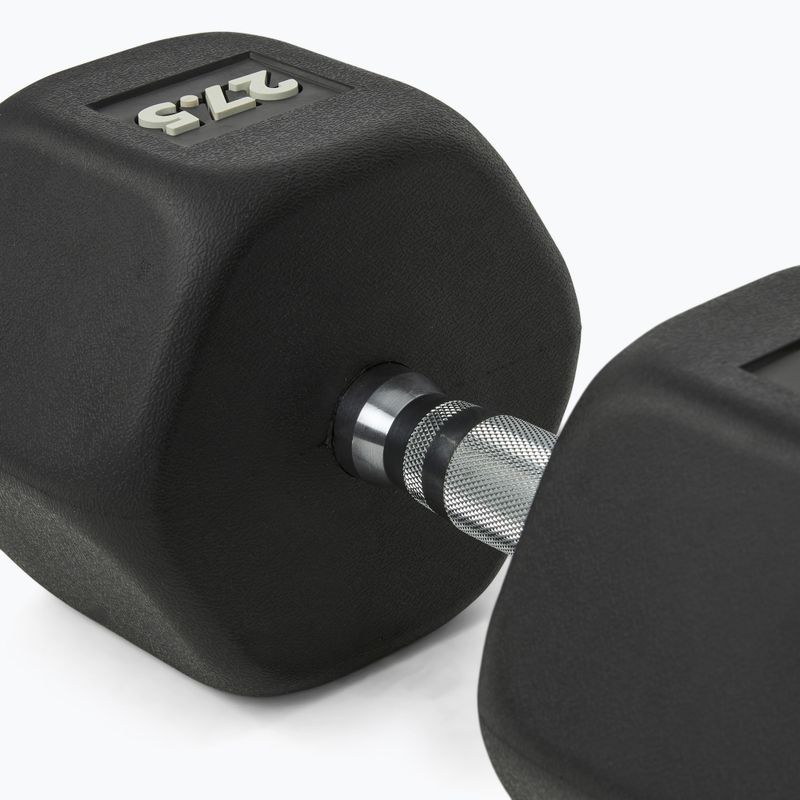 Manubrio gommato Nike Strength Hex Dumbbell 27,5 kg black/white 4