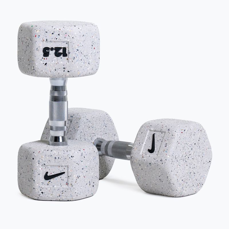 Manubrio gommato Nike Strength Grind Hex Dumbbell 12,5 kg wolf grey 5