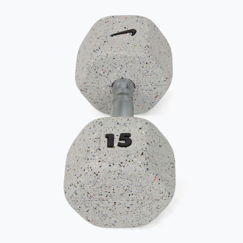 Manubrio gommato Nike Strength Grind Hex Dumbbell 15 kg wolf grey 2