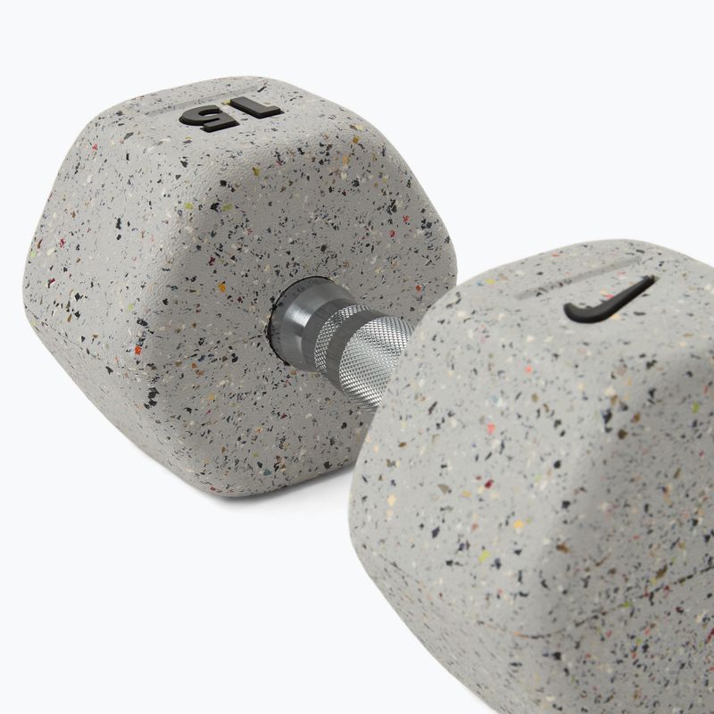 Manubrio gommato Nike Strength Grind Hex Dumbbell 15 kg wolf grey 4