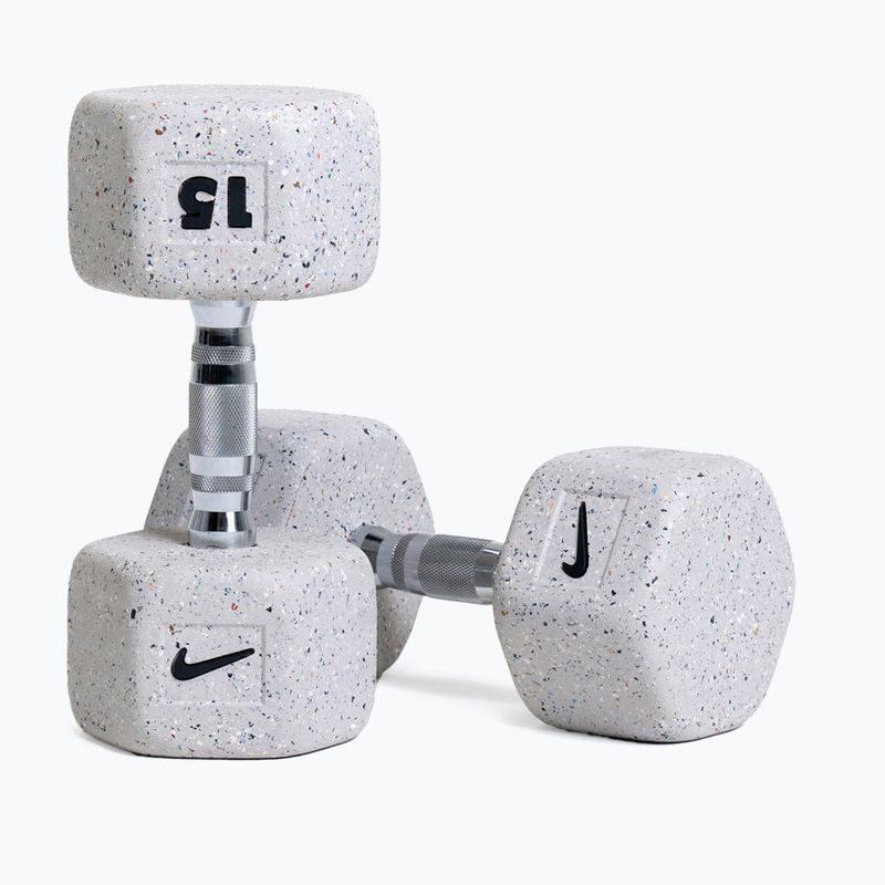 Manubrio gommato Nike Strength Grind Hex Dumbbell 15 kg wolf grey 5