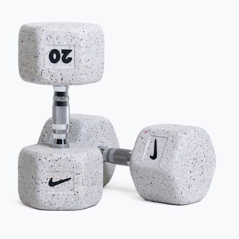 Manubrio gommato Nike Strength Grind Hex Dumbbell 20 kg wolf grey 5