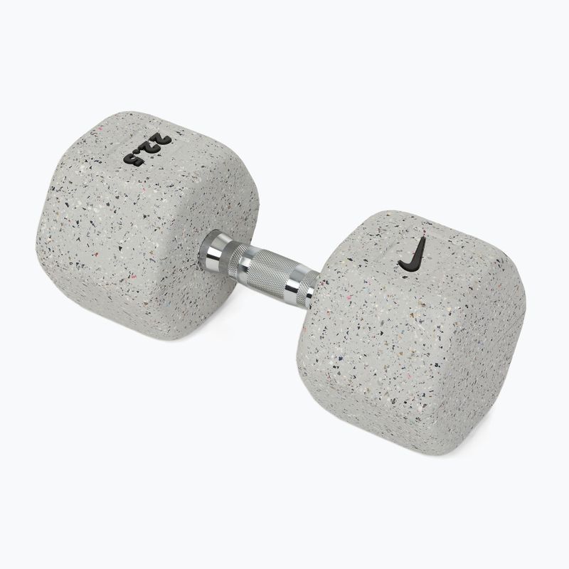 Manubrio gommato Nike Strength Grind Hex Dumbbell 22,5 kg wolf grey