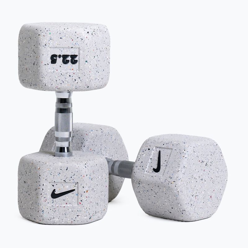 Manubrio gommato Nike Strength Grind Hex Dumbbell 22,5 kg wolf grey 5
