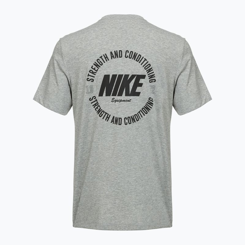 Maglia training da uomo Nike Strength S&C Dri-Fit heather grey/black 2