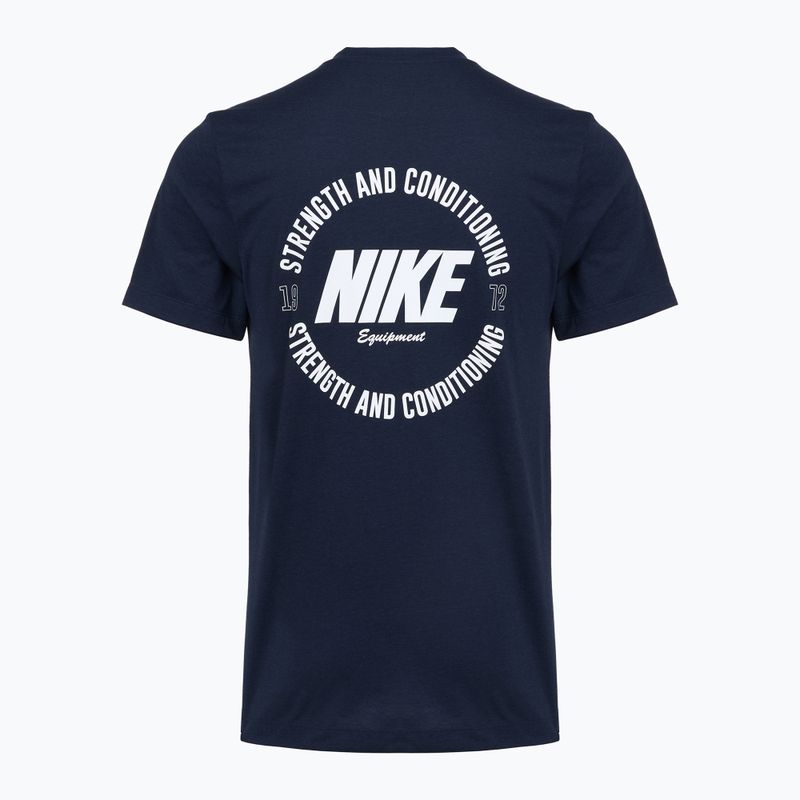 Maglia training da uomo Nike Strength S&C Dri-Fit navy/white 2