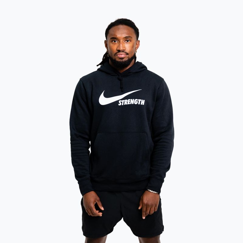 Felpa da uomo Nike Strength Hoodie black/white