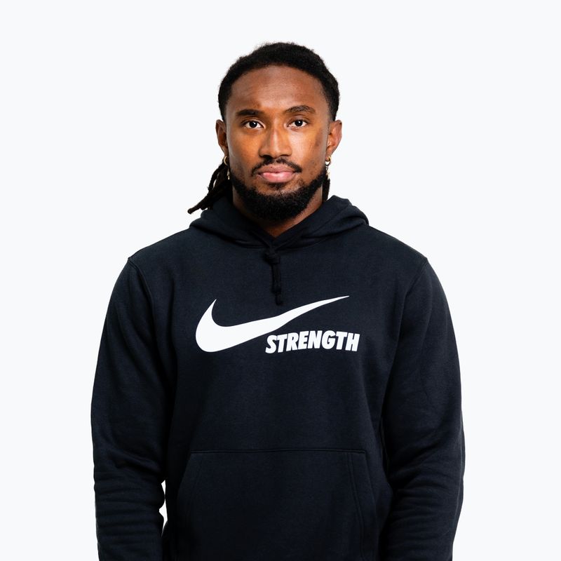 Felpa da uomo Nike Strength Hoodie black/white 4