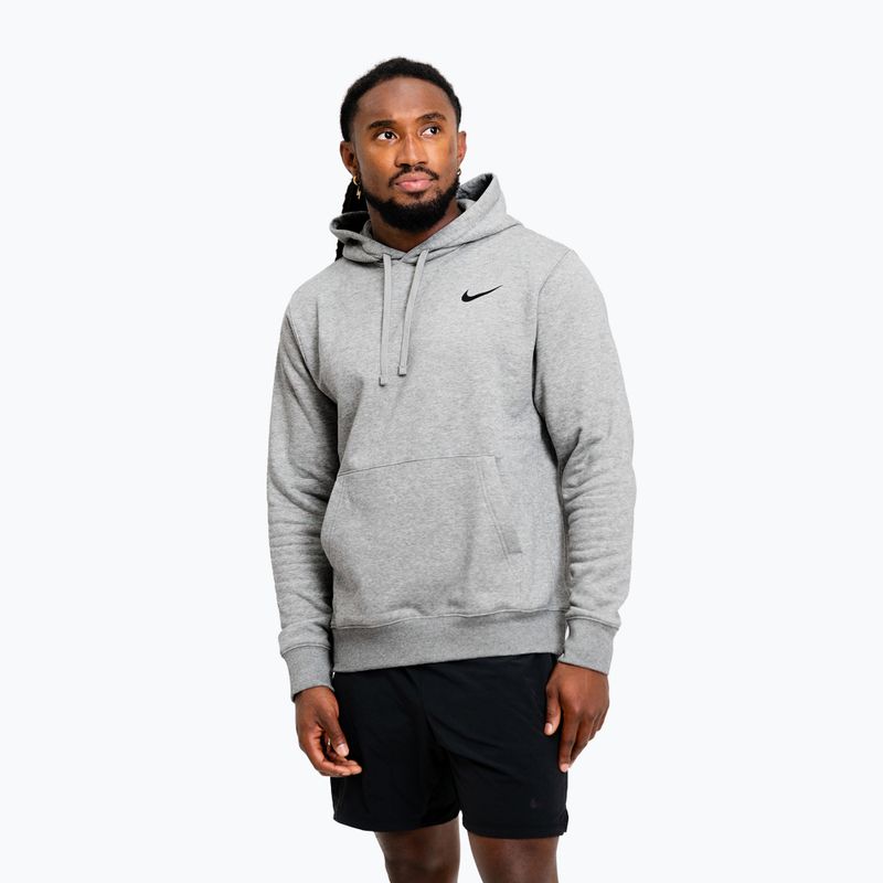 Felpa da uomo Nike Strength S&C Hoodie heather grey/black
