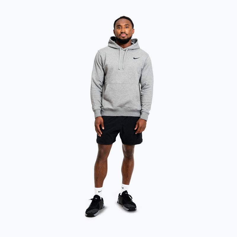 Felpa da uomo Nike Strength S&C Hoodie heather grey/black 2