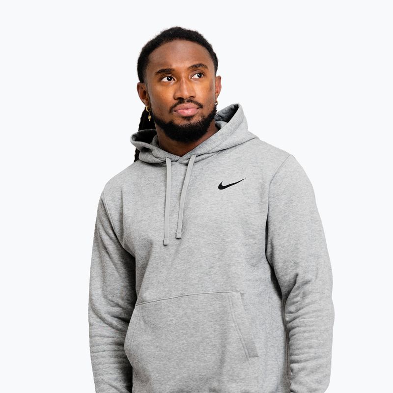 Felpa da uomo Nike Strength S&C Hoodie heather grey/black 4