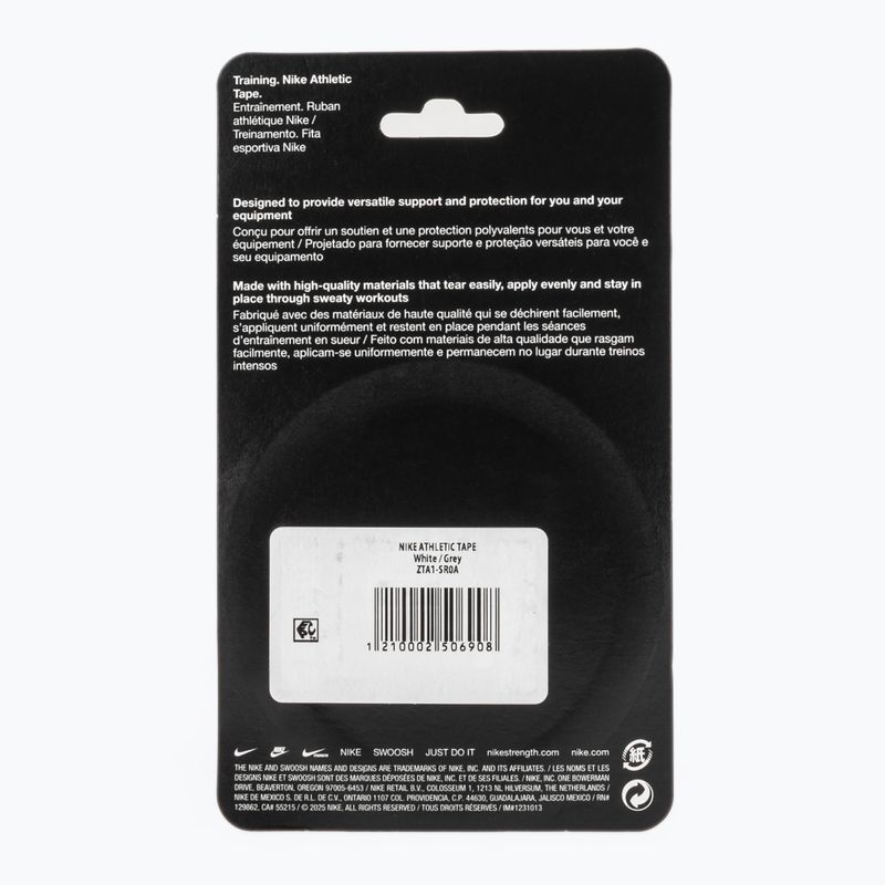 Benda elastica coesiva Nike Strenght Athletic Tape white/grey 2