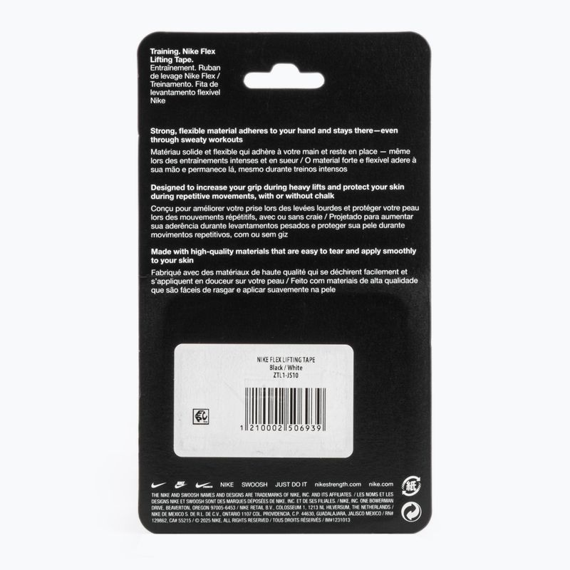 Benda elastica coesiva Nike Strenght Flex Lifting Tape black/white 2