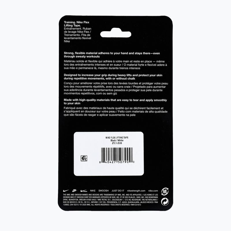 Benda elastica coesiva Nike Strenght Flex Lifting Tape black/white 8